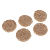 Maxbell 5 Piece Jute Cord Rope Charms Necklace Earrings Pendants Brown Round 38x7mm
