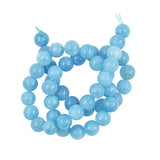 Maxbell 1 Strand of 15inch Natural Jade Jewelry Making Stone Round Loose Beads 8mm