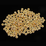 Maxbell 200Pcs 8mm Gold Plated Rhinestone Rondelle Spacer Beads for jewelery Making