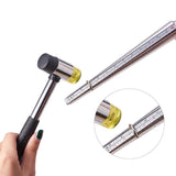 Max 1 Set Ring Sizer Stick Mandrel Finger Gauge Hammer Measuring Jewelry Tools