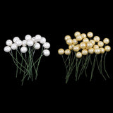 Max Foam Ball Shape Artificial Flower Xmas Decors Foam Ornaments white