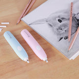 Max Electric Eraser Battery Operated Erasers with Refills Artists Supplies pink
