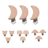 Max 3 Piece Baby Pacifier Chain Clip Pacifier Clip Wooden Clip Baby Clip 54x31mm