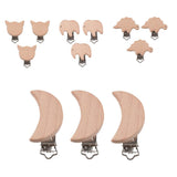 Max 3 Piece Baby Pacifier Chain Clip Pacifier Clip Wooden Clip Baby Clip 54x31mm
