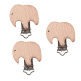 Max 3 Piece Baby Pacifier Chain Clip Pacifier Clip Wooden Clip Baby Clip 41x33mm