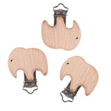 Max 3 Piece Baby Pacifier Chain Clip Pacifier Clip Wooden Clip Baby Clip 41x33mm