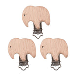 Max 3 Piece Baby Pacifier Chain Clip Pacifier Clip Wooden Clip Baby Clip 41x33mm