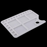 Maxbell Fashion Design Large White Paint Tray Palettes with 23 Grids Thumb Hole Kids DIY Painting Tool
