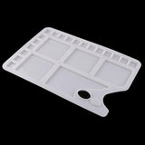 Maxbell Fashion Design Large White Paint Tray Palettes with 23 Grids Thumb Hole Kids DIY Painting Tool