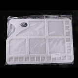 Maxbell Fashion Design Large White Paint Tray Palettes with 23 Grids Thumb Hole Kids DIY Painting Tool
