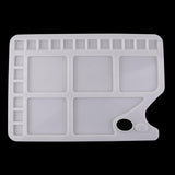 Maxbell Fashion Design Large White Paint Tray Palettes with 23 Grids Thumb Hole Kids DIY Painting Tool