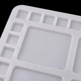 Maxbell Fashion Design Large White Paint Tray Palettes with 23 Grids Thumb Hole Kids DIY Painting Tool