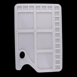 Maxbell Fashion Design Large White Paint Tray Palettes with 23 Grids Thumb Hole Kids DIY Painting Tool