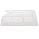 Maxbell Fashion Design Large White Paint Tray Palettes with 23 Grids Thumb Hole Kids DIY Painting Tool