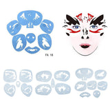 Max Reusable Stencils Face Paint Stencil Template Fancy Dress Make Up Tools FA12