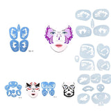 Max Reusable Stencils Face Paint Stencil Template Fancy Dress Make Up Tools FA12