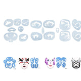 Max Reusable Stencils Face Paint Stencil Template Fancy Dress Make Up Tools FA12