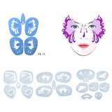 Max Reusable Stencils Face Paint Stencil Template Fancy Dress Make Up Tools FA12