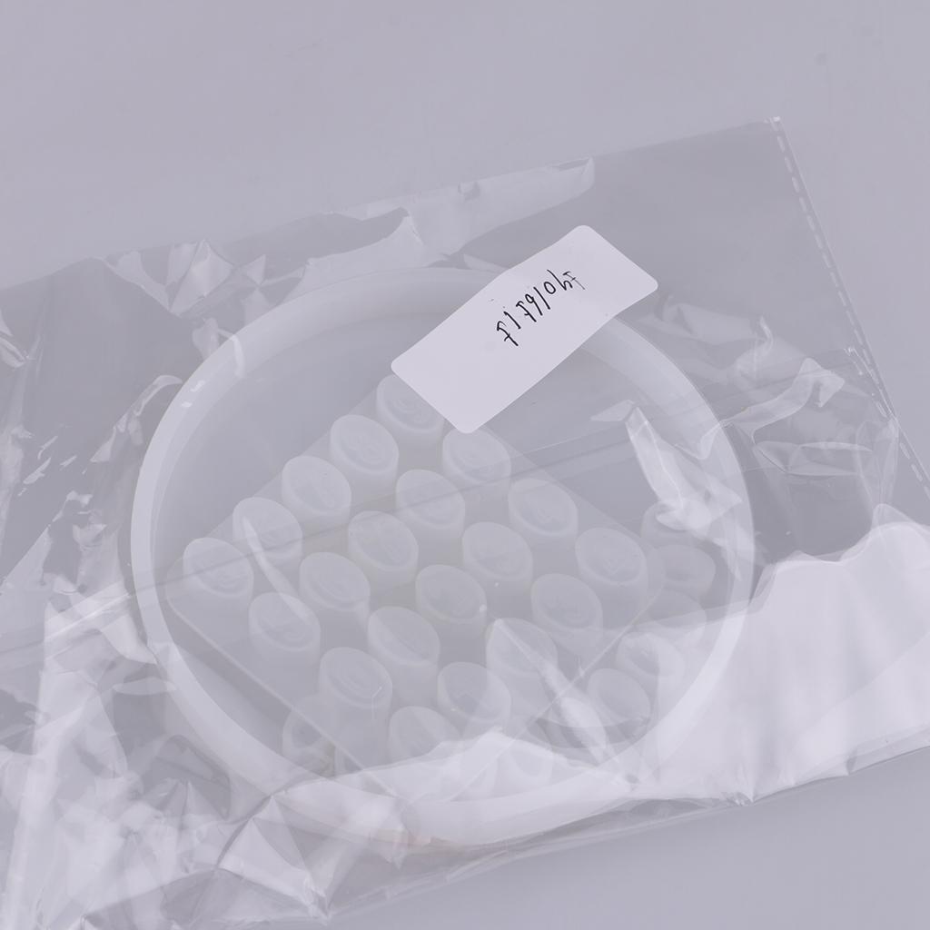 Maxbell Numbers Silicone Resin Casting Mold DIY Craft Jewelry Making Mould Round