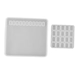Maxbell Numbers Silicone Resin Casting Mold DIY Craft Jewelry Making Mould Square