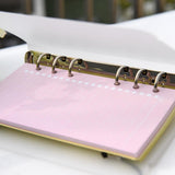 Max 40 Sheets A5 Size 6 Holes Loose Leaf Filler Inner Refill Paper Green Line
