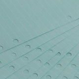 Max 40 Sheets A5 Size 6 Holes Loose Leaf Filler Inner Refill Paper Green Line