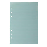 Max 40 Sheets A5 Size 6 Holes Loose Leaf Filler Inner Refill Paper Green Line
