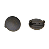 Max 10 Pieces Cabochon Brooch Setting Blanks 20mm Brooch Pin Bezel Tray DIY Base