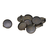 Max 10 Pieces Cabochon Brooch Setting Blanks 20mm Brooch Pin Bezel Tray DIY Base