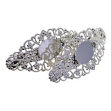 Max 2x Antique Hollowed French Clip Barrette Cabochon Blank Setting Base Silver