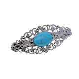 Max 2x Antique Hollowed French Clip Barrette Cabochon Blank Setting Base Silver