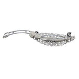 Max 2x Antique Hollowed French Clip Barrette Cabochon Blank Setting Base Silver