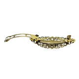 Max 2x Antique Hollowed French Clip Barrette Cabochon Blank Setting Base Bronze
