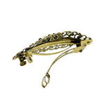 Max 2x Antique Hollowed French Clip Barrette Cabochon Blank Setting Base Bronze