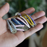 Max 12 Pieces Assorted Color Metal Snap Hair Clips with String Twine DIY Blanks