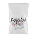 Max 12 Pieces Assorted Color Metal Snap Hair Clips with String Twine DIY Blanks