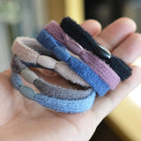 Max 20 Pieces Assorted Women's Flat Elastic Rubber Band Rope Ponytail Holder