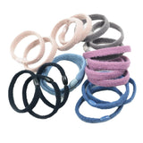 Max 20 Pieces Assorted Women's Flat Elastic Rubber Band Rope Ponytail Holder