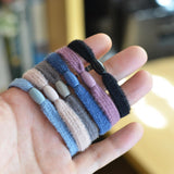 Max 20 Pieces Assorted Women's Flat Elastic Rubber Band Rope Ponytail Holder