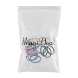 Max 20 Pieces Assorted Women's Flat Elastic Rubber Band Rope Ponytail Holder