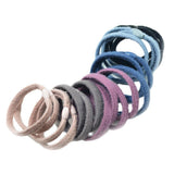 Max 20 Pieces Assorted Women's Flat Elastic Rubber Band Rope Ponytail Holder