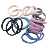Max 20 Pieces Assorted Women's Flat Elastic Rubber Band Rope Ponytail Holder