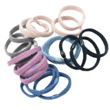 Max 20 Pieces Assorted Women's Flat Elastic Rubber Band Rope Ponytail Holder