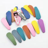 Max 20pcs Macaron Color Drop Shape Snap Clips Hair Clip Accessory for Baby Girl