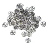 Maxbell 50pcs Filigree Heart DIY Charm Jewelry Pendant Beads Craft