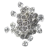 Maxbell 50pcs Filigree Heart DIY Charm Jewelry Pendant Beads Craft