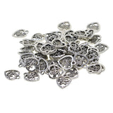 Maxbell 50pcs Filigree Heart DIY Charm Jewelry Pendant Beads Craft