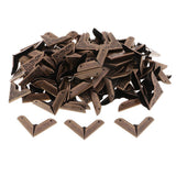 Maxbell 100Pcs Metal Book Scrapbooking Photo Album Menu Corners Protectors 30x30x7mm
