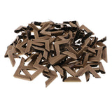 Maxbell 100Pcs Metal Book Scrapbooking Photo Album Menu Corners Protectors 30x30x7mm