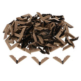 Maxbell 100Pcs Metal Book Scrapbooking Photo Album Menu Corners Protectors 30x30x7mm